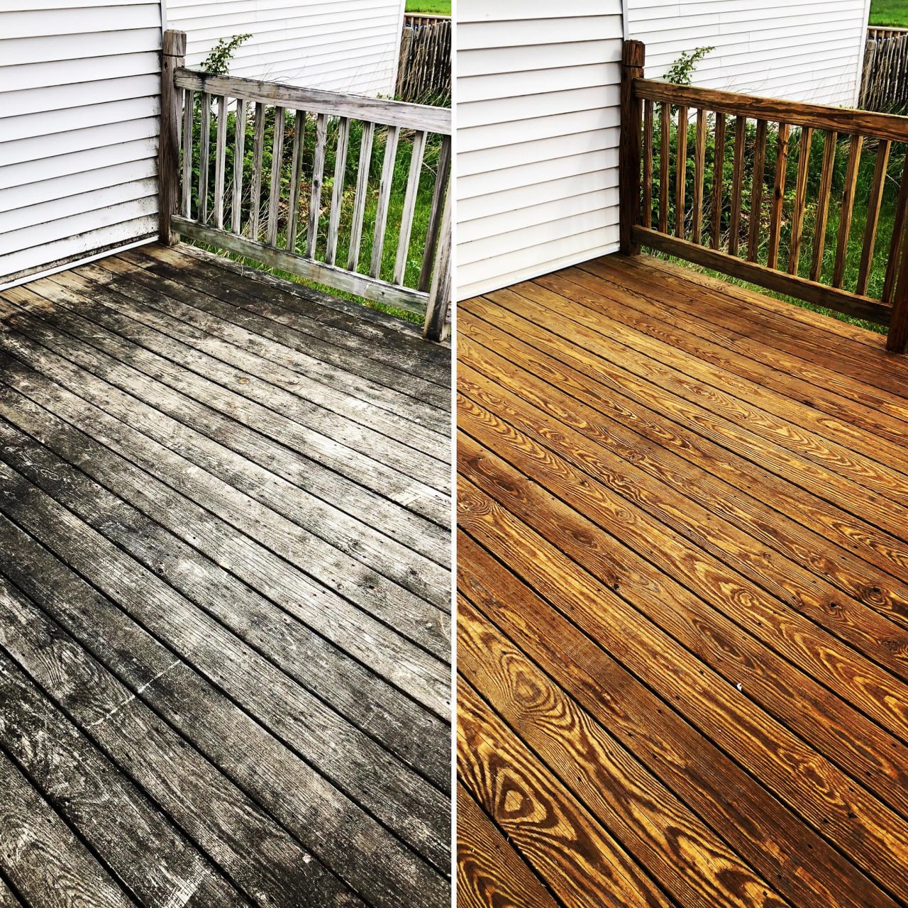 Before decking cleaning